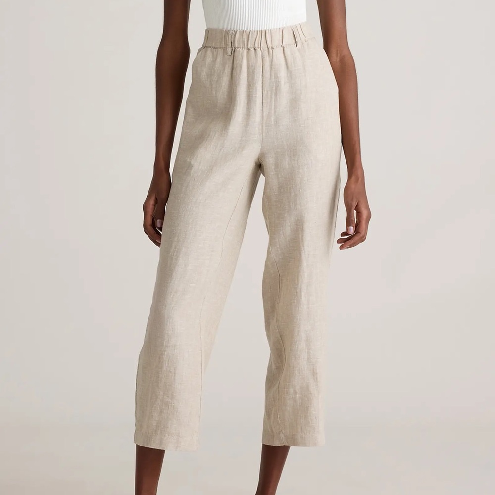Quince 100% European Linen Pant in Flax